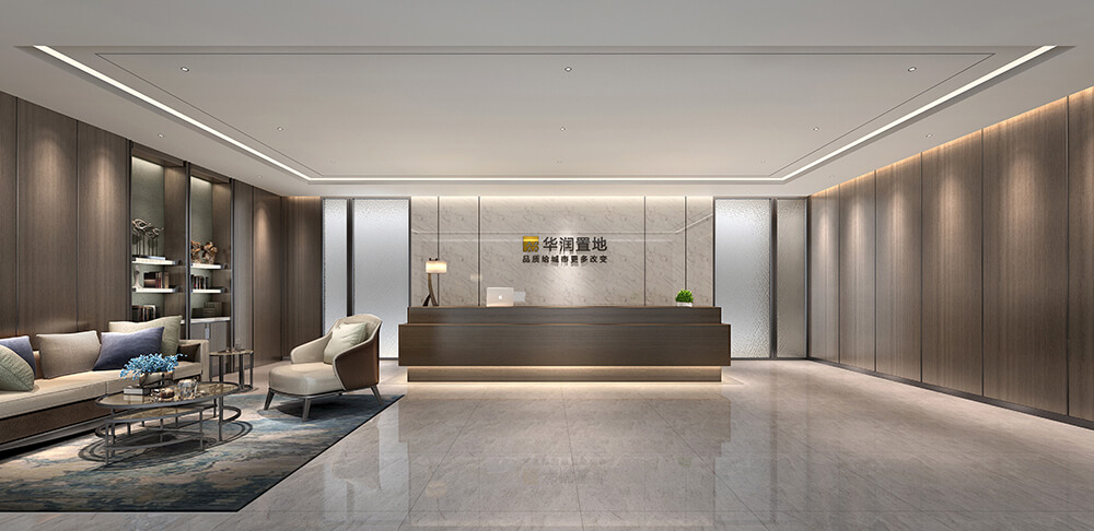 鄭州華潤(rùn)置地公司辦公室裝修公司設(shè)計(jì)案例
