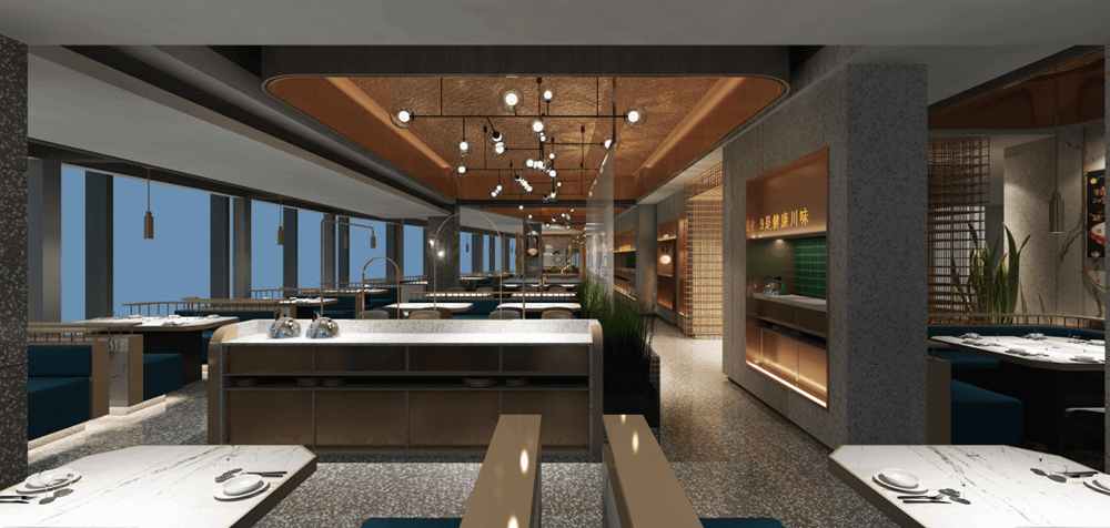 鄭州川道館禪意中餐廳裝修公司設(shè)計案例