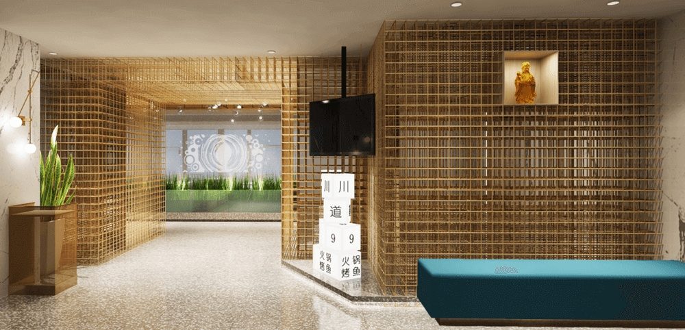 鄭州川道館禪意中餐廳裝修公司設(shè)計案例