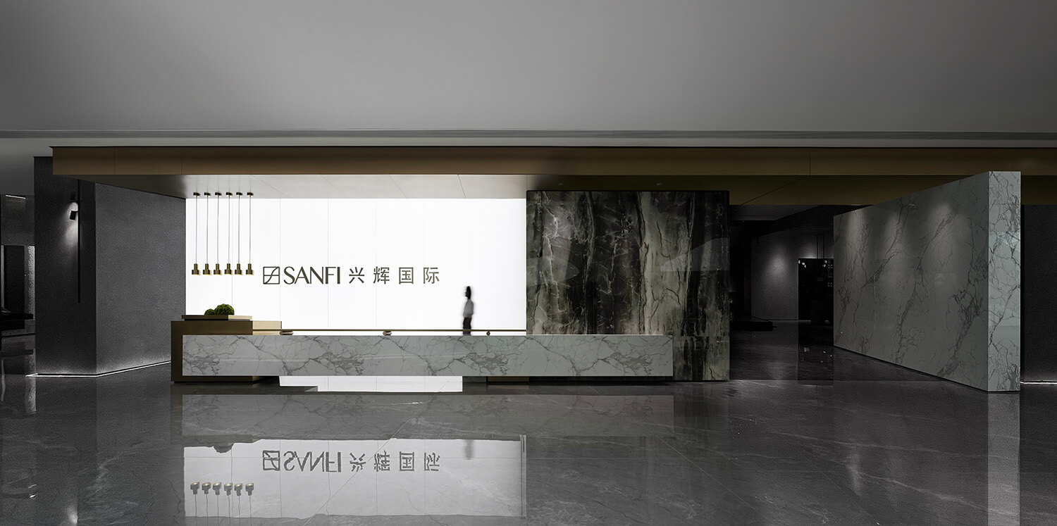 鄭州集團辦公室設計公司-興輝國際總部展廳裝修設計案例(圖2)