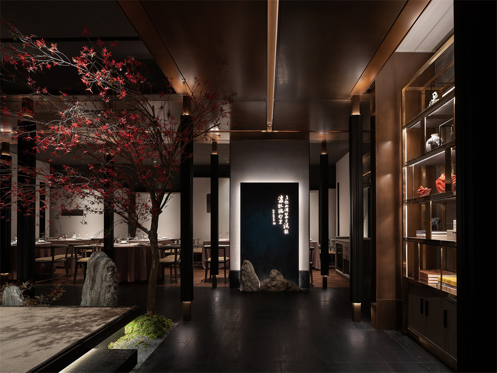 江南賦醉愛時尚粵菜餐廳裝修設(shè)計實(shí)景圖(圖4)